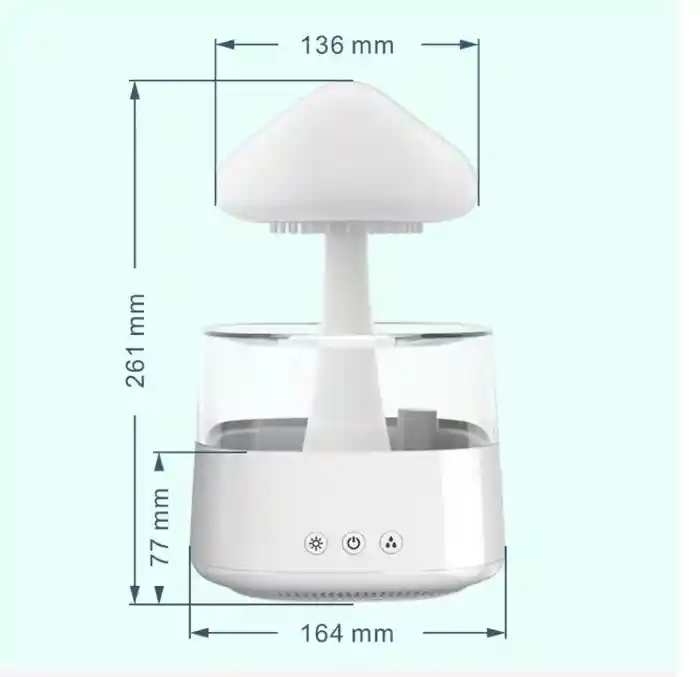 CH08 PRO 5 IN 1 Bluetooth Speaker with Colourful Raindrop Humidifier with 7 Colors